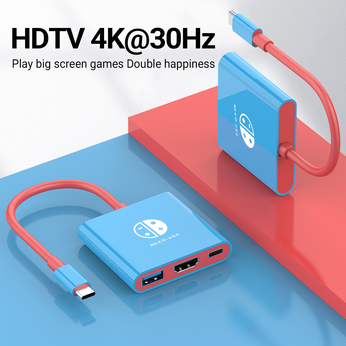 Hdmi Adapter Tablet - Hub USB-C 3 em 1: Adaptador