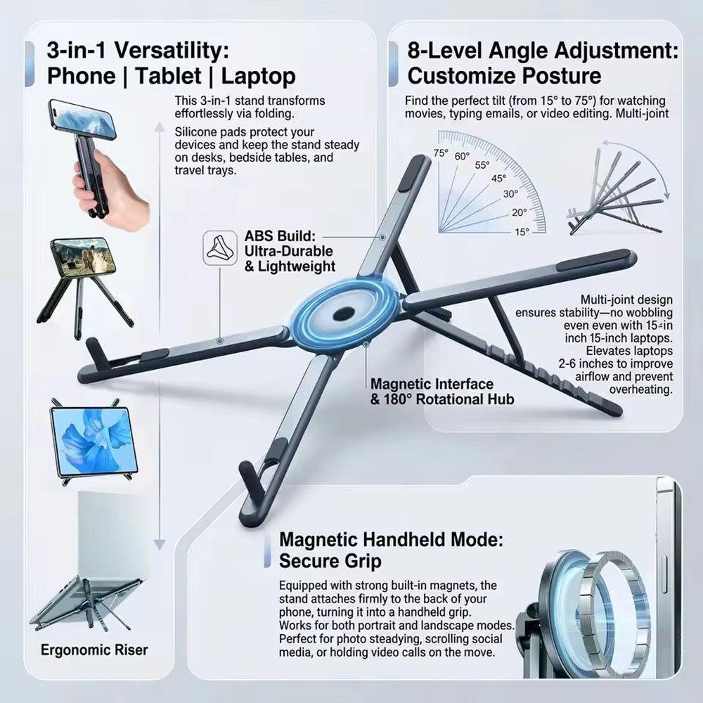 Useful Tablet Accessories - Suporte Magnético Portátil para Telefone e