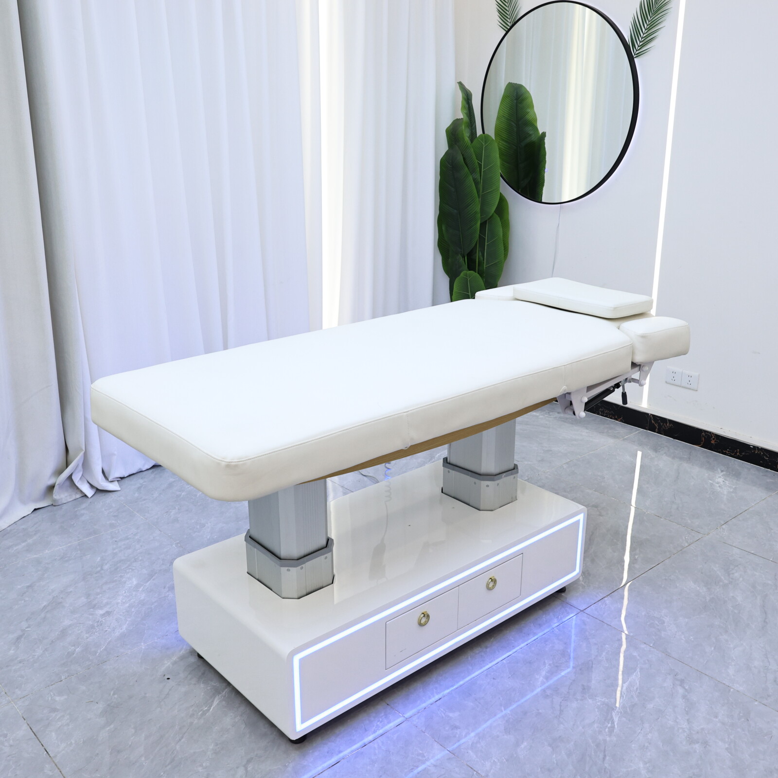 Cama de Beleza Elétrica Branca - Massage Table Accessories Uk avaliação e preço