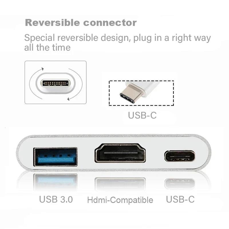 Adaptador 3 em 1 Tipo C para H - Hdmi Adapter Tablet avaliação e preço